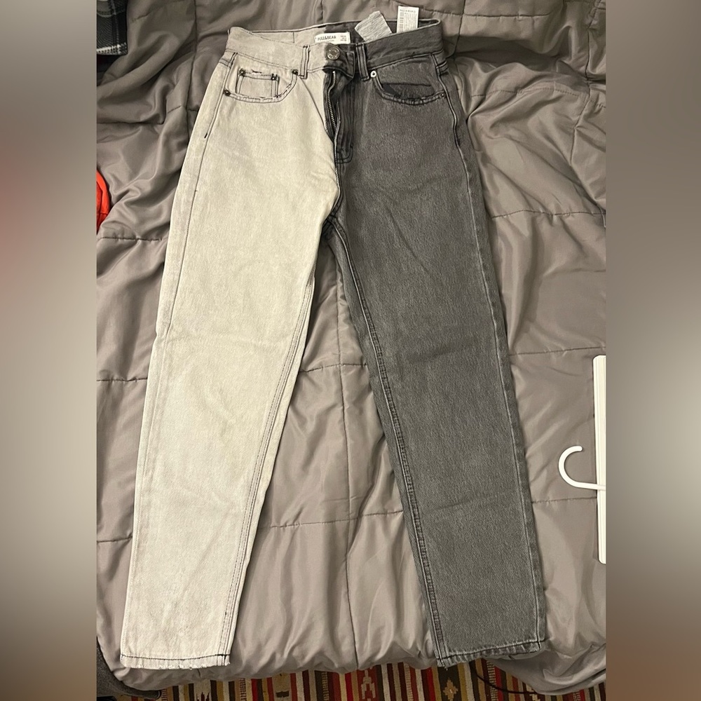 Half toned grey mom jeans